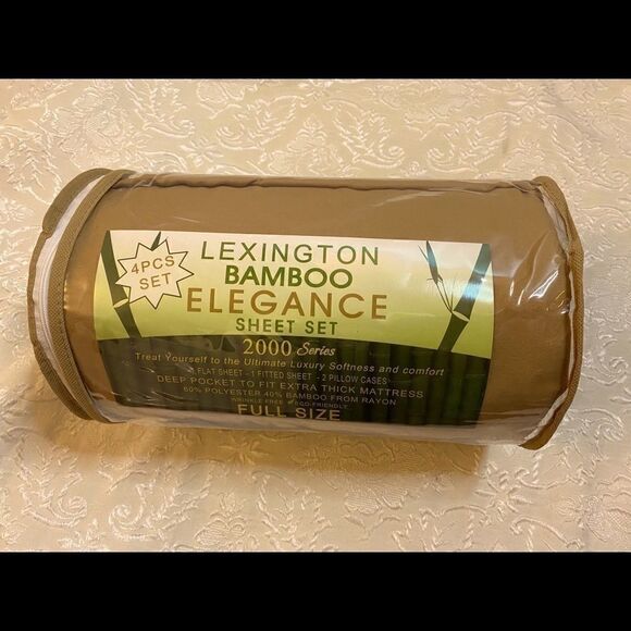 Lexington Bamboo 4 PCS sheet set 2000 series Full - Picture 1 of 4